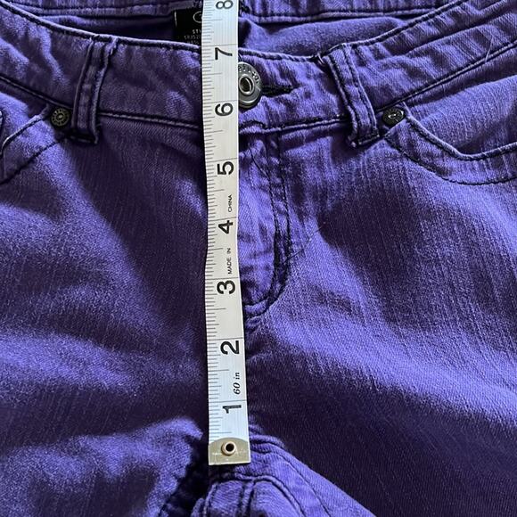 Refuge Purple Low Rise Skinny Jeans Juniors Size 7 - Picture 8 of 9